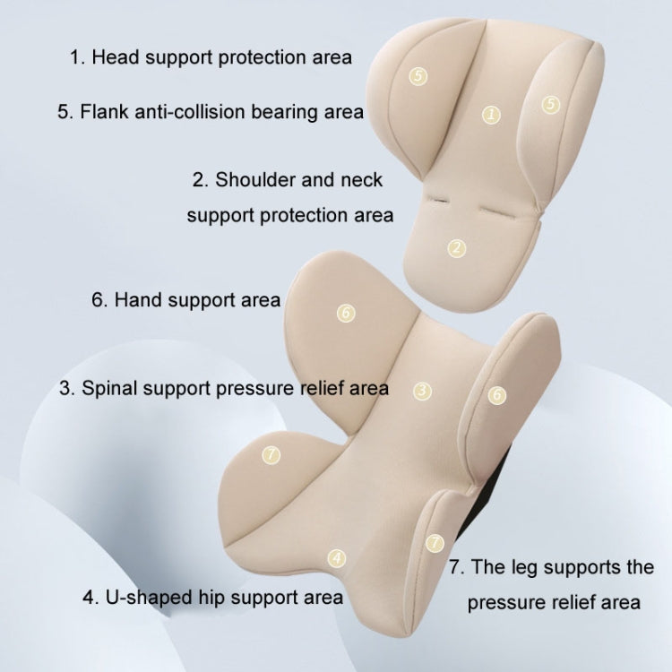 Infant Safety Seat Cushion Four Seasons Universal Stroller Lumbar Protection Pads(Black) - Strollers Accessories by PMC Jewellery | Online Shopping South Africa | PMC Jewellery | Buy Now Pay Later Mobicred