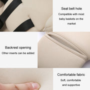 Infant Safety Seat Cushion Four Seasons Universal Stroller Lumbar Protection Pads(Black)