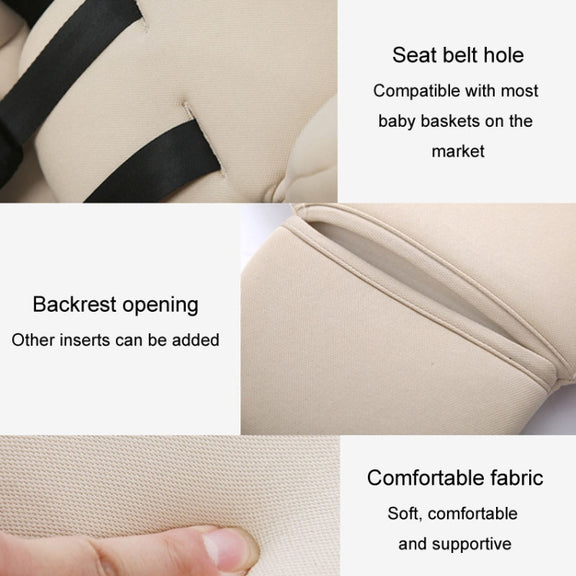 Infant Safety Seat Cushion Four Seasons Universal Stroller Lumbar Protection Pads(Black)