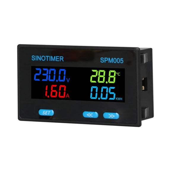 SINOTIMER SPM005 AC Digital Display Voltage Current Power Electricity Multifunctional Monitoring Meter, Specification: 200A