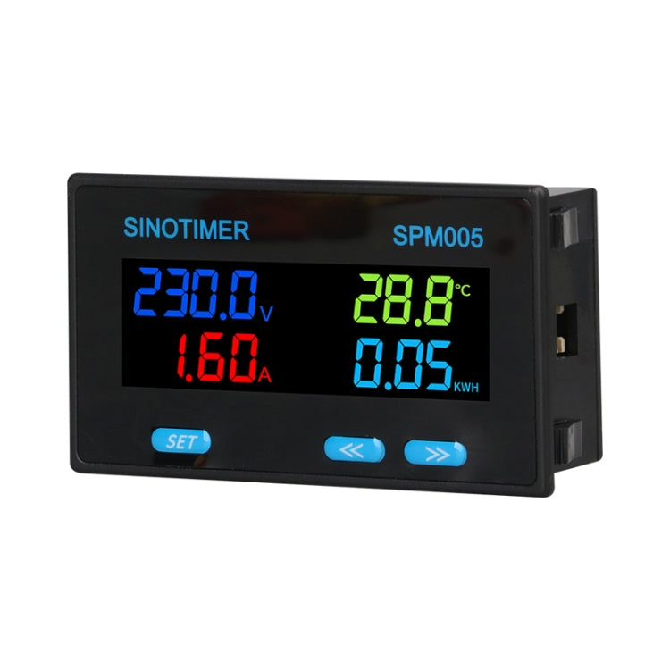 SINOTIMER SPM005 AC Digital Display Voltage Current Power Electricity Multifunctional Monitoring Meter, Specification: 20A