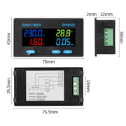 SINOTIMER SPM005 AC Digital Display Voltage Current Power Electricity Multifunctional Monitoring Meter, Specification: 200A