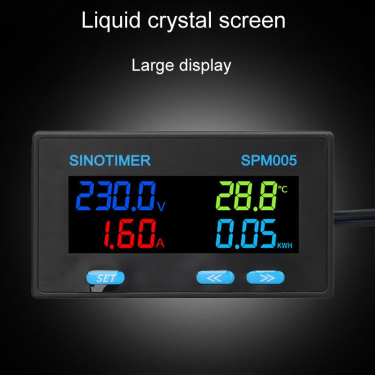SINOTIMER SPM005 AC Digital Display Voltage Current Power Electricity Multifunctional Monitoring Meter, Specification: 200A