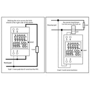 SINOTIMER SDM009 Din Rail Single-Phase Voltage Current Frequency Power Factor Electricity Multifunctional Meter, Model: AC40-300V Built-In