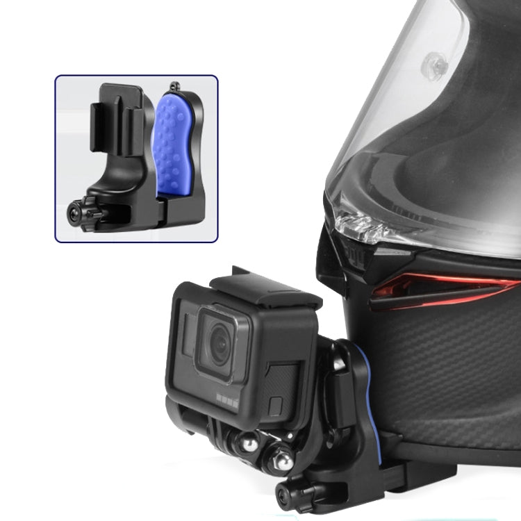 Motorcycle Helmet Chin Clamp Mount for GoPro Hero Series DJI Osmo Action, SJCAM Cameras, Spec: Set 1 - Helmet Mount by PMC TechLife | Online Shopping South Africa | PMC TechLife | Buy Now Pay Later Mobicred