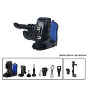 Motorcycle Helmet Chin Clamp Mount for GoPro Hero Series DJI Osmo Action, SJCAM Cameras, Spec: Set 2