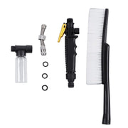High Pressure Car Wash Nozzle Soft Bristle Long Handle Brush Foam Bottle Tool Set, Specification: Set 1