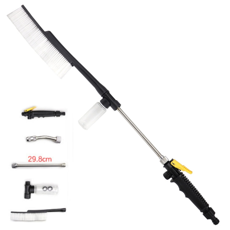 High Pressure Car Wash Nozzle Soft Bristle Long Handle Brush Foam Bottle Tool Set, Specification: Set 3