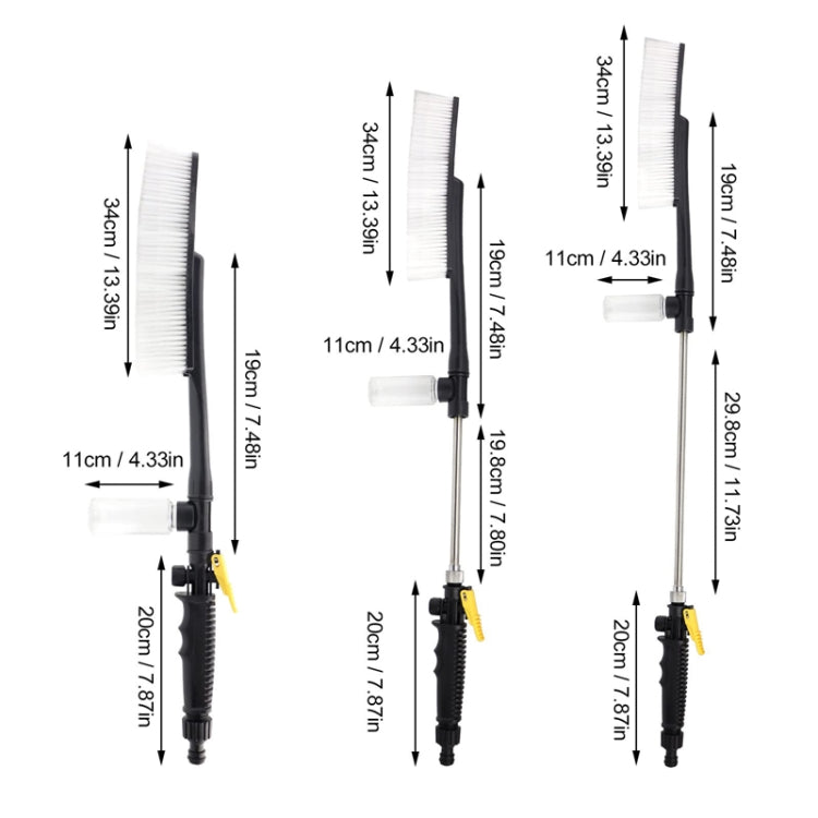 High Pressure Car Wash Nozzle Soft Bristle Long Handle Brush Foam Bottle Tool Set, Specification: Set 1 - Car washing supplies by PMC TechLife | Online Shopping South Africa | PMC TechLife | Buy Now Pay Later Mobicred