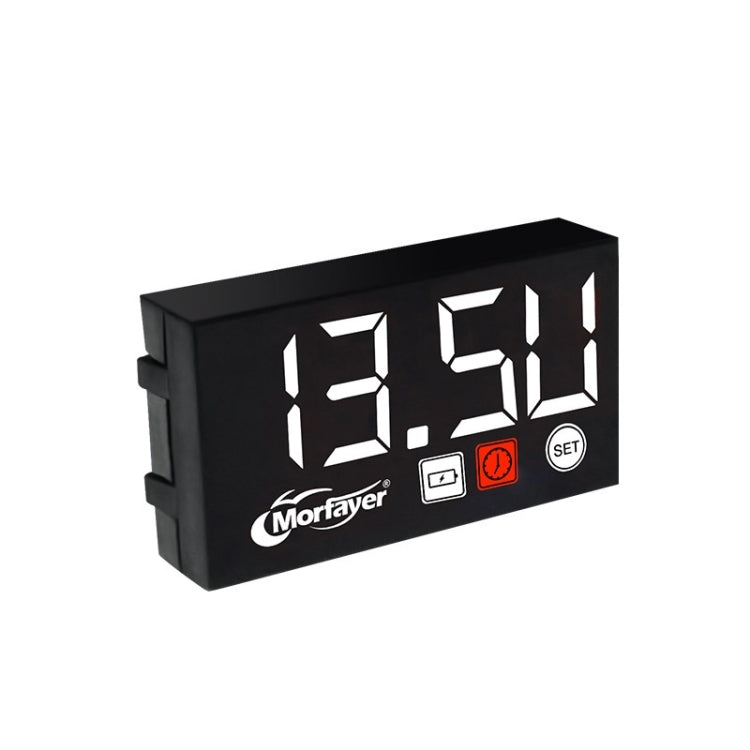 Compact LED Digital Display Time Voltmeter, Specification: 3 in 1 White - Electrical Instruments by PMC TechLife | Online Shopping South Africa | PMC TechLife | Buy Now Pay Later Mobicred