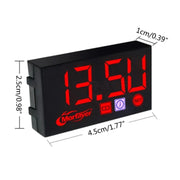 Compact LED Digital Display Time Voltmeter, Specification: 3 in 1 Green