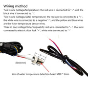 Compact LED Digital Display Time Voltmeter, Specification: 2 in 1 Water Temperature Blue