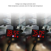 Compact LED Digital Display Time Voltmeter, Specification: 3 in 1 Green
