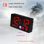 Compact LED Digital Display Time Voltmeter, Specification: 3 in 1 Green