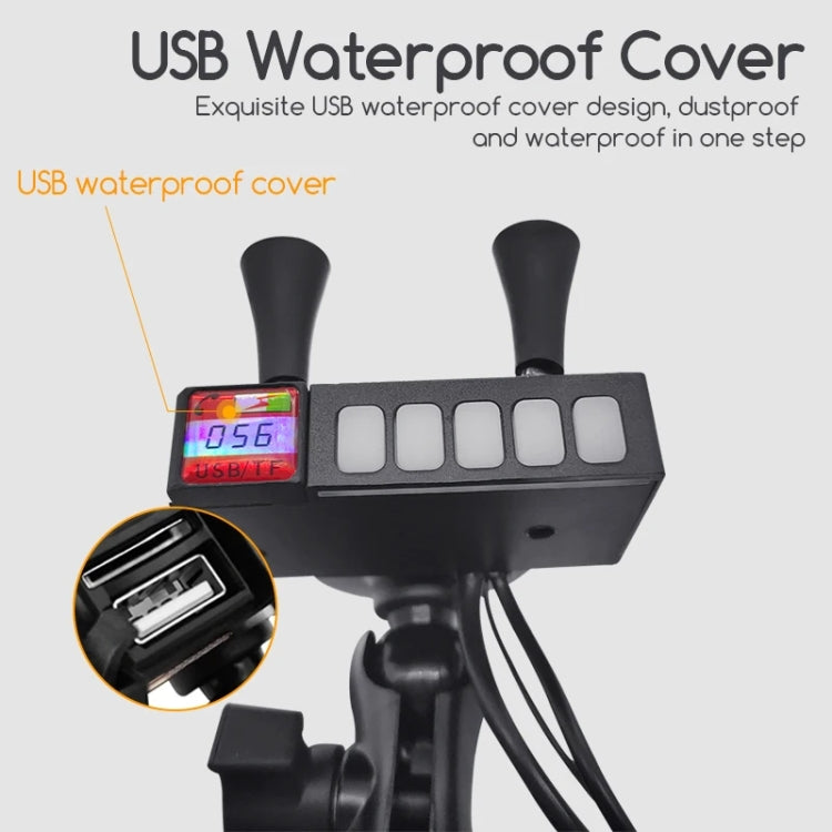 Motorcycle Mobile Phone Charging Stand With Bluetooth MP3 Speaker(YL-056) - Holder by PMC TechLife | Online Shopping South Africa | PMC TechLife | Buy Now Pay Later Mobicred