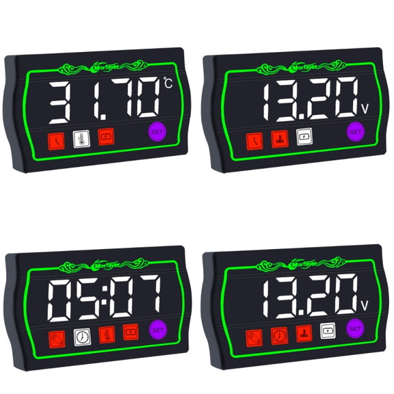 4 in 1 Ambient Temperature Gauge Morfayer Locomotive Intelligent Multi-function Tachometer