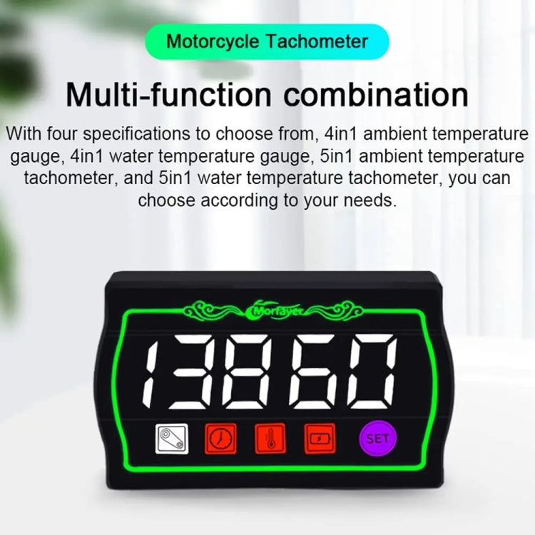 5 in 1 Water Temperature Tachometer Morfayer Locomotive Intelligent Multi-function Tachometer - Electrical Instruments by Morfayer | Online Shopping South Africa | PMC TechLife | Buy Now Pay Later Mobicred