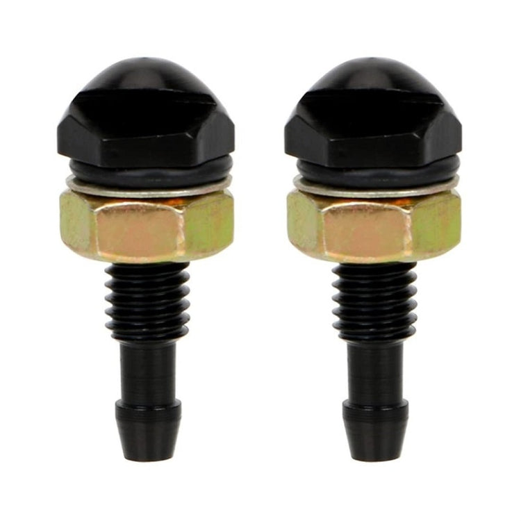 2pcs /Set Automotive Glass Washer Sprayer Aluminum Cap Nozzle(Black) - Windscreen Wipers by PMC TechLife | Online Shopping South Africa | PMC TechLife | Buy Now Pay Later Mobicred