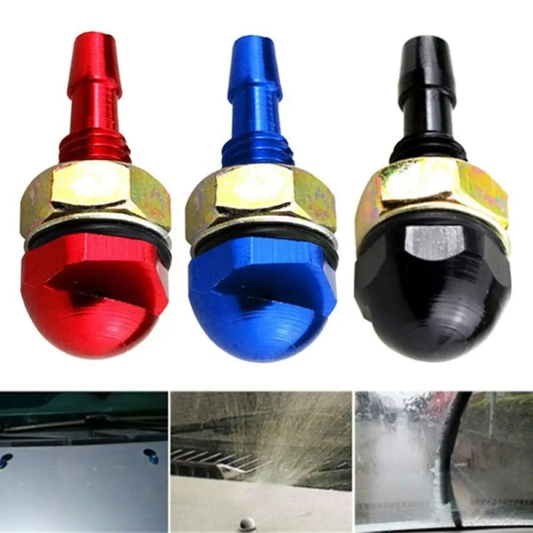 2pcs /Set Automotive Glass Washer Sprayer Aluminum Cap Nozzle(Red)