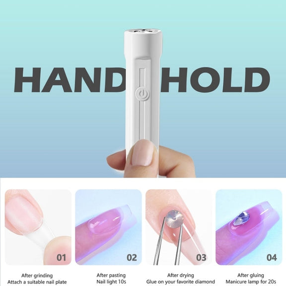 Small Portable Handheld Nail Polish Light Therapy Machine, Model: Rechargeable
