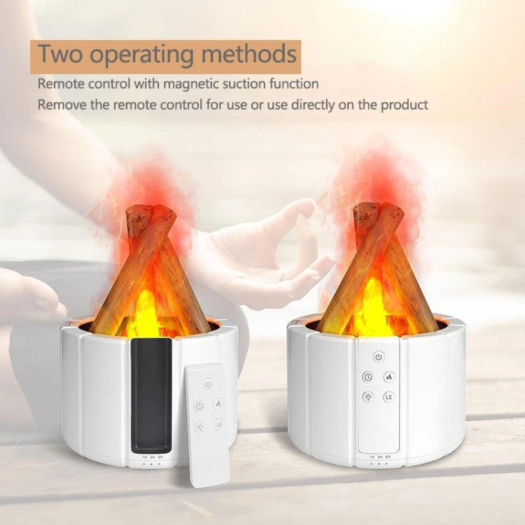 Bonfire Shaped Remote Control Aroma Diffuser Desktop Flame Humidifier, Color: Black - free shipping - PMC TechLife - Order now!