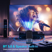 HY320 1080P 390ANSI 4K Android 11 Projector With Wifi 6 Bluetooth 5.0 Support Miracast / Airplay / DLNA EU Plug