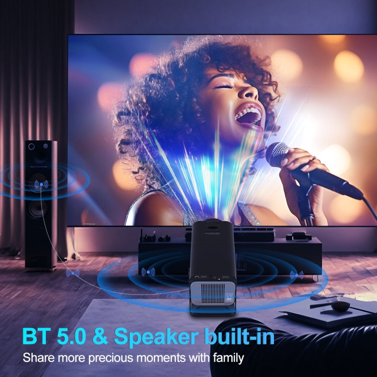 HY320 1080P 390ANSI 4K Android 11 Projector With Wifi 6 Bluetooth 5.0 Support Miracast / Airplay / DLNA AU Plug - LED Projector by PMC TechLife | Online Shopping South Africa | PMC TechLife | Buy Now Pay Later Mobicred