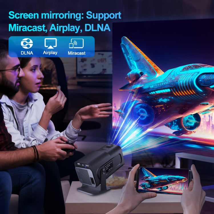HY320 1080P 390ANSI 4K Android 11 Projector With Wifi 6 Bluetooth 5.0 Support Miracast / Airplay / DLNA AU Plug