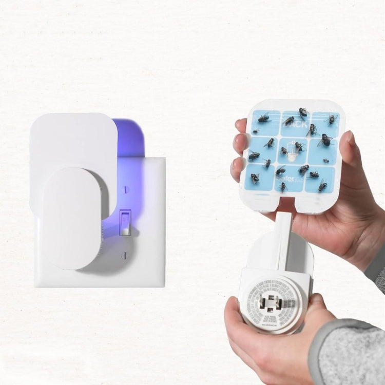 Plug-In Refillable Fly Trap For Flies, Moths, Gnats, And Other Flying Insects With 2 Glue Cards US Plug(White) - Traps by PMC TechLife | Online Shopping South Africa | PMC TechLife | Buy Now Pay Later Mobicred