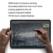 For Microsoft Surface 4096 Pressure Sensitive MPP2.0 Anti-false Touch Pressure Sensitive Capacitive Pen(Silver)