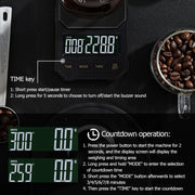 Charging Model 1kg/0.1g Portable Toolbox Digital Scale Jewelry Weighing Tool with Timing