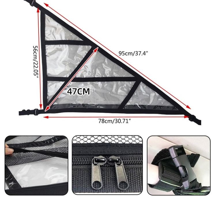 SUV Ceiling Storage Net Car Roof Mesh Storage Bag Suitable For 3-handle Models, Specification: Transparent PVC+Reinforcement Webbing - Stowing Tidying by PMC TechLife | Online Shopping South Africa | PMC TechLife | Buy Now Pay Later Mobicred