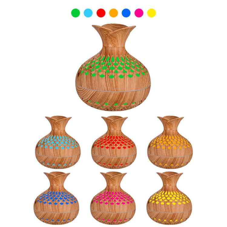 LED Light Aromatherapy Diffuser Home Small Vase Quiet Humidifier Aromatherapy Diffuser 2 In 1(Dark Wood) - free shipping - PMC TechLife - Order now!