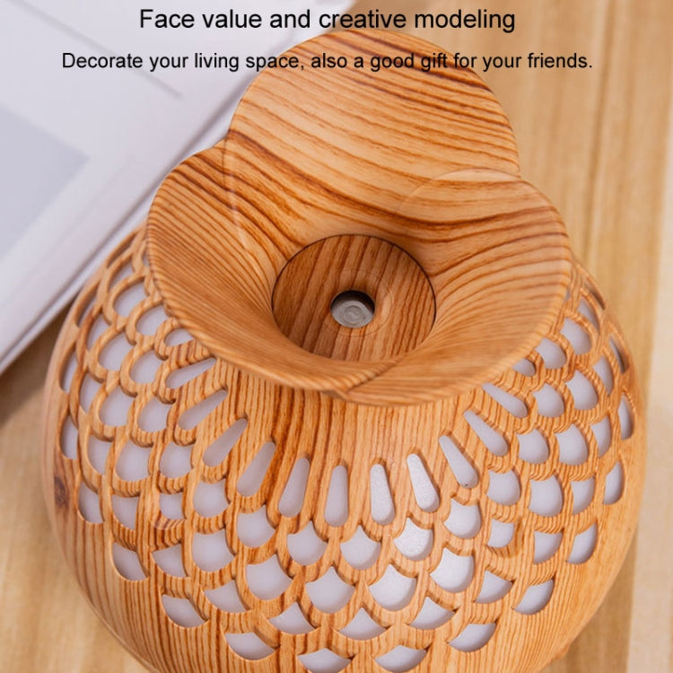 LED Light Aromatherapy Diffuser Home Small Vase Quiet Humidifier Aromatherapy Diffuser 2 In 1(Dark Wood) - free shipping - PMC TechLife - Order now!