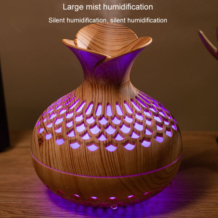 LED Light Aromatherapy Diffuser Home Small Vase Quiet Humidifier Aromatherapy Diffuser 2 In 1(Dark Wood) - free shipping - PMC TechLife - Order now!