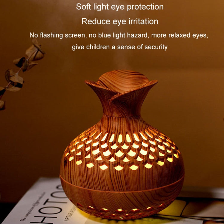 LED Light Aromatherapy Diffuser Home Small Vase Quiet Humidifier Aromatherapy Diffuser 2 In 1(Dark Wood) - free shipping - PMC TechLife - Order now!