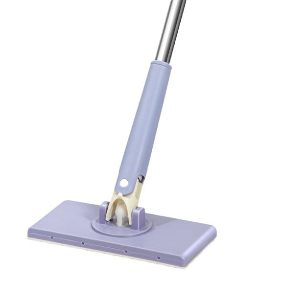 Washcloth Small Mop Lazy Person Hand-Free Automatic Paper Change Mini Floor Cleaner(Purple)