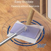 Washcloth Small Mop Lazy Person Hand-Free Automatic Paper Change Mini Floor Cleaner(White)