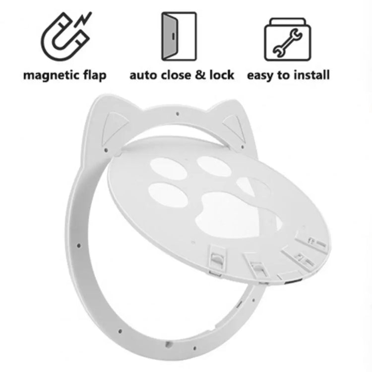 Pet Screen Door Two Way Access Magnetic Closing Cat Door Pet Products(Black)