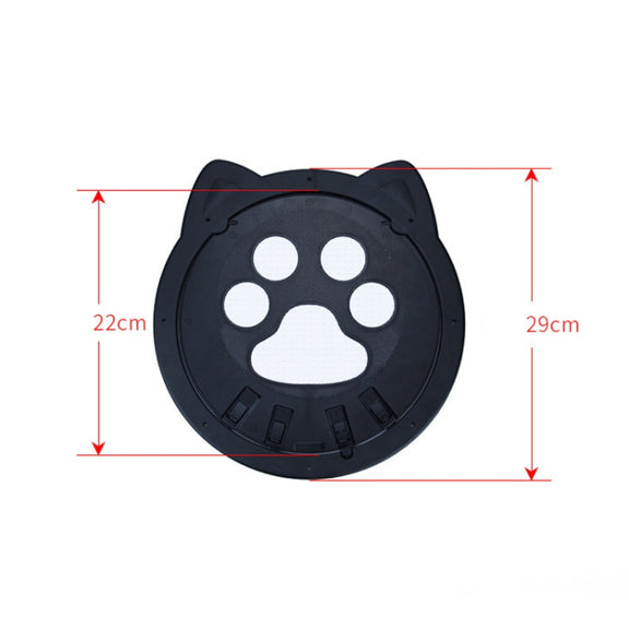 Pet Screen Door Two Way Access Magnetic Closing Cat Door Pet Products(Black)