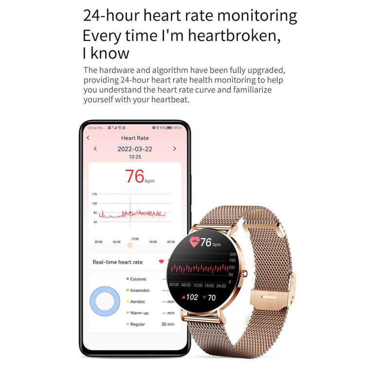 T8 1.3-inch Heart Rate/Blood Pressure/Blood Oxygen Monitoring Bluetooth Smart Watch, Color: Orange - Smart Watches by PMC TechLife | Online Shopping South Africa | PMC TechLife