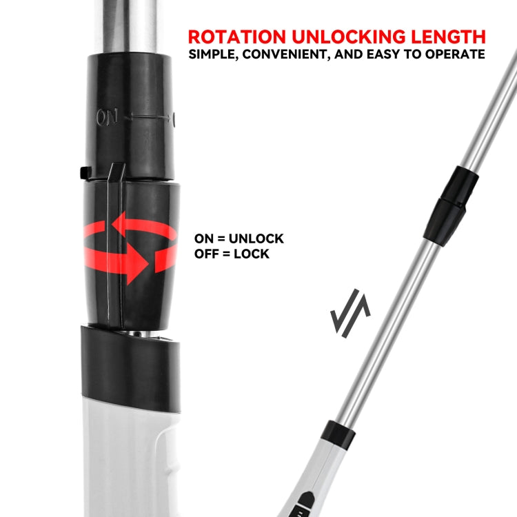 Cordless Electric Spin Scrubber Extension Handle with 7 Replacement Heads(Black) - free shipping - PMc TechLife - Order now!