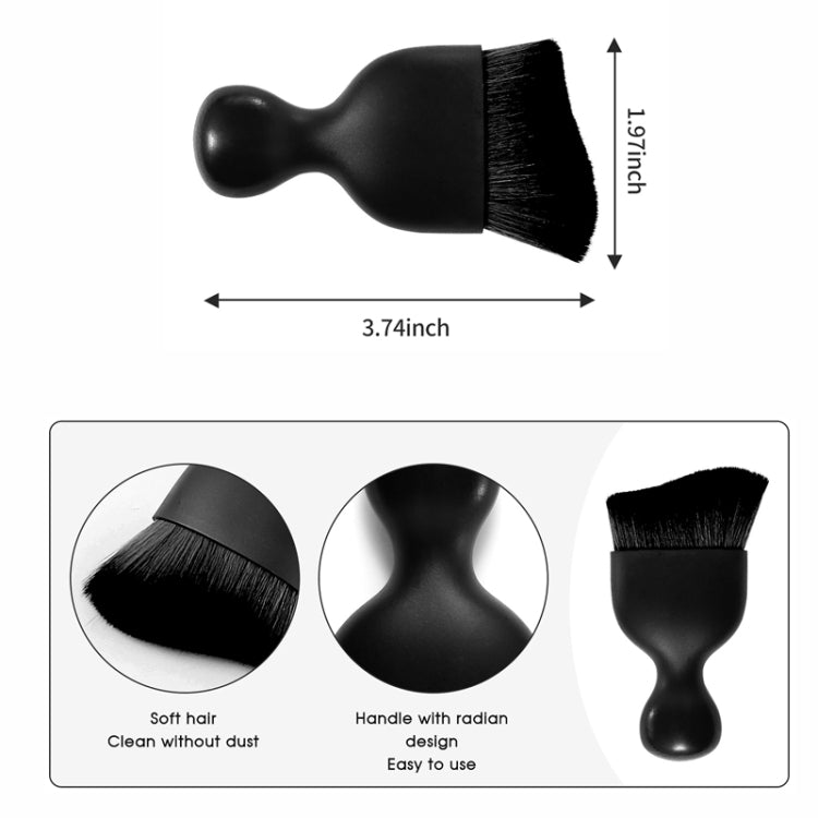 2pcs Car Interior Cleaning Brush Air Outlet Gap Dust Removal Brush, Color: Protective Case Black