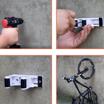 DEEMOUNT RCK-051 Road Bicycle Parking Buckle Wall Hook Mountain Bike Parking Buckle(White Black) - free shipping - PMC Jewellery - Order now!