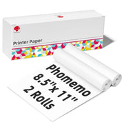 Phomemo 2 Rolls Letter Thermal Paper Use With M08F Printer Holder For M832/M833/M834/M835/P831/Q302 Printer