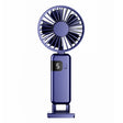 Portable Digital Display Hanging Neck Mute Small Fan USB Charging Handheld Foldable Fan(Blue) - Electric Fans by PMC TechLife | Online Shopping South Africa | PMC TechLife | Buy Now Pay Later Mobicred