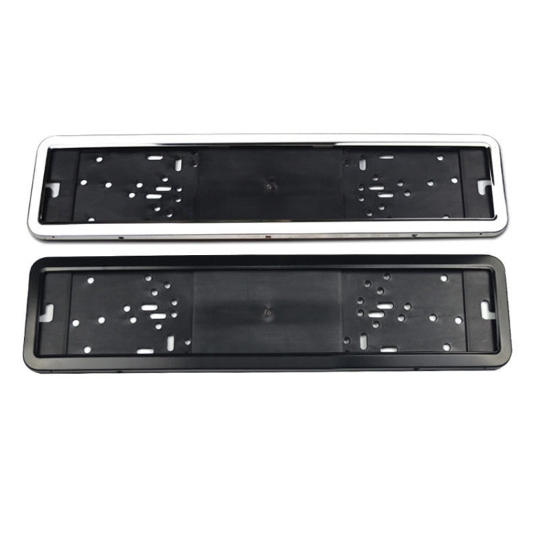 European/Russian/Ukrainian Stainless Steel License Plate Frame(Spray Black) - License Plate Covers & Frames by PMC TechLife | Online Shopping South Africa | PMC TechLife | Buy Now Pay Later Mobicred
