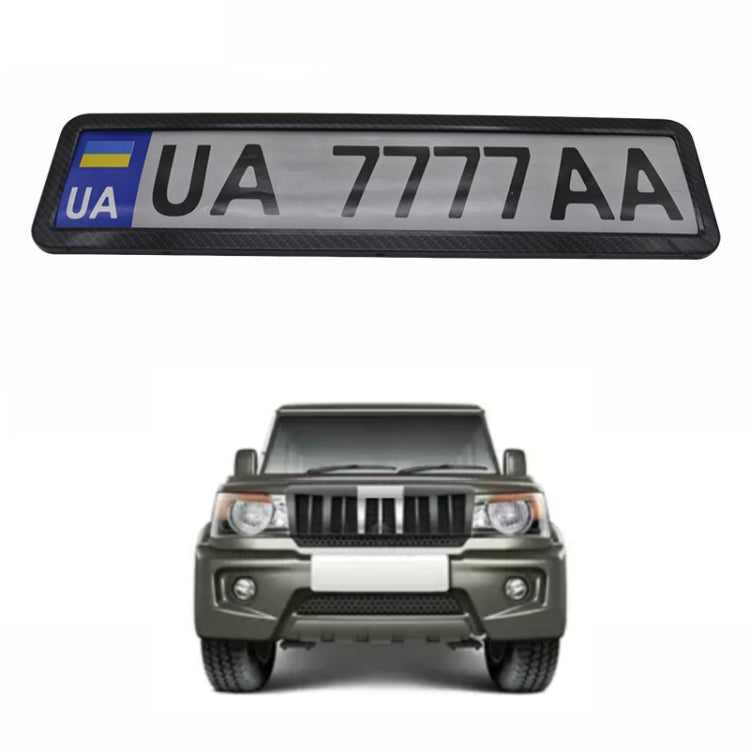 European/Russian/Ukrainian Stainless Steel License Plate Frame(Spray Black) - License Plate Covers & Frames by PMC TechLife | Online Shopping South Africa | PMC TechLife | Buy Now Pay Later Mobicred