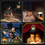 Outdoor Camping Tent Hanging Ambient Light Magnetic Spray Humidification Fan(Black)