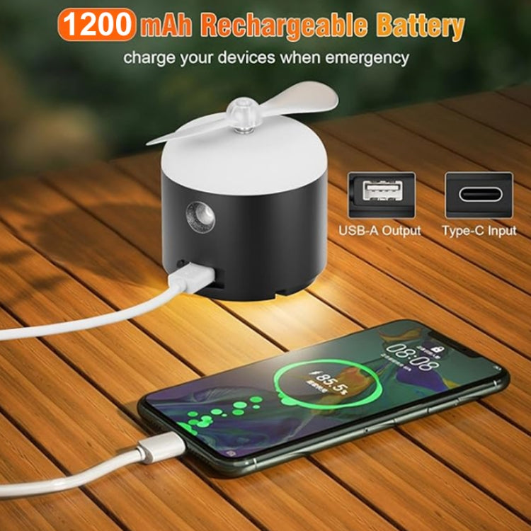 Outdoor Camping Tent Hanging Ambient Light Magnetic Spray Humidification Fan(Khaki) - Electric Fans by PMC TechLife | Online Shopping South Africa | PMC TechLife | Buy Now Pay Later Mobicred